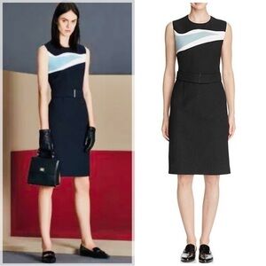 BOSS by Hugo Boss Preppy Formal Career Didina Stretch Cotton Sheath Dress Sz 10